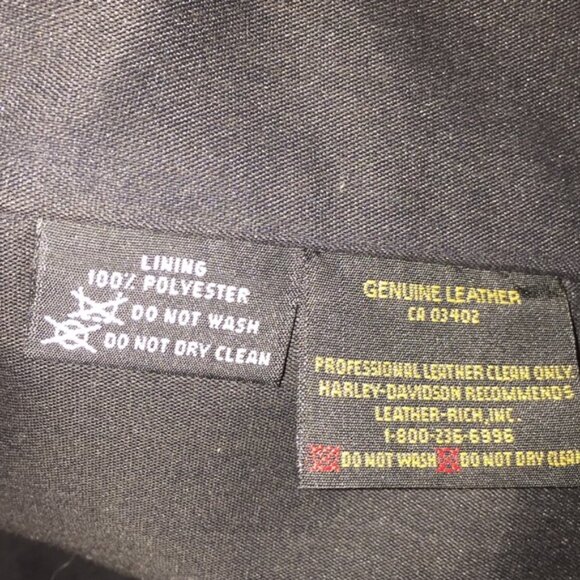 Harley-Davidson Motorcycles Men’s Black Leather Vest Made in USA Size Large - Picture 7 of 11